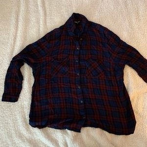 Charlotte Russe plaid button down shirt